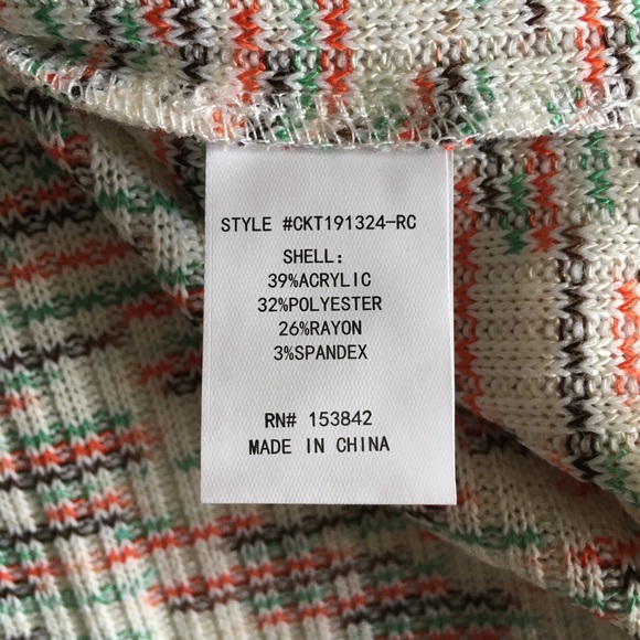 CODE X MODE V-neck Long Sleeve Space Dye Sweater NWT - Picture 7 of 8